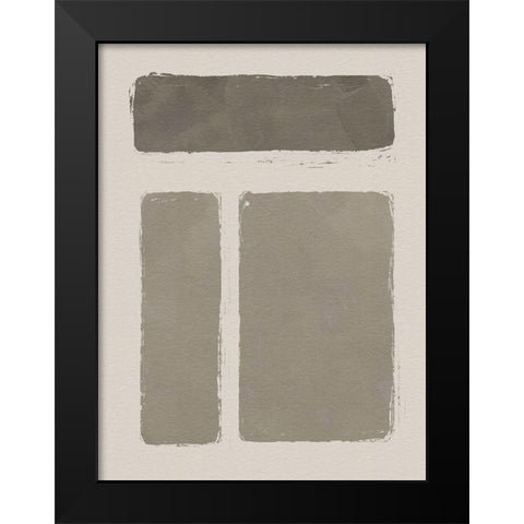 Neutral Color Block IV Black Modern Wood Framed Art Print by Green, Jacob