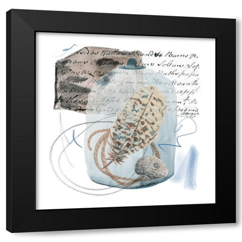 Message in a Bottle III Black Modern Wood Framed Art Print with Double Matting by Wang, Melissa