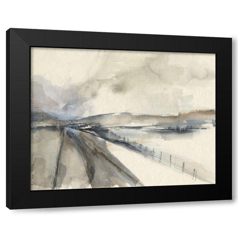 Vanishing Pathway I Black Modern Wood Framed Art Print with Double Matting by Goldberger, Jennifer