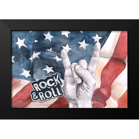 National Anthem I Black Modern Wood Framed Art Print by Parker, Jennifer Paxton