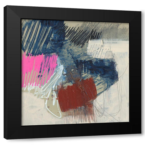Frenetic I Black Modern Wood Framed Art Print with Double Matting by Goldberger, Jennifer