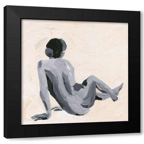 Intimity I Black Modern Wood Framed Art Print with Double Matting by Wang, Melissa
