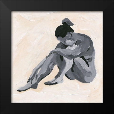 Intimity II Black Modern Wood Framed Art Print by Wang, Melissa