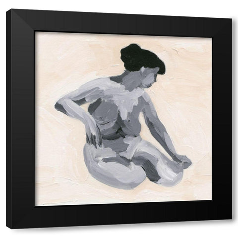 Intimity III Black Modern Wood Framed Art Print with Double Matting by Wang, Melissa