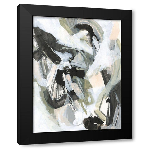 Electron Net II Black Modern Wood Framed Art Print with Double Matting by Vess, June Erica