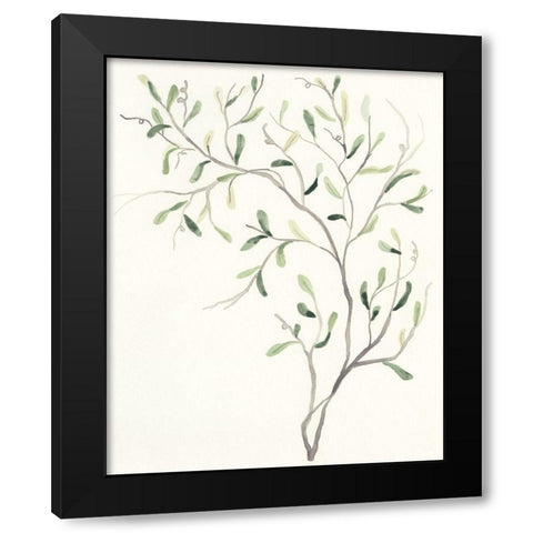 Spindle Sprig I Black Modern Wood Framed Art Print by Vess, June Erica