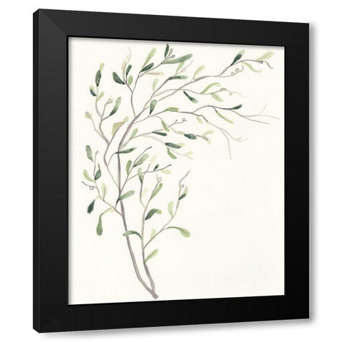Spindle Sprig II Black Modern Wood Framed Art Print by Vess, June Erica