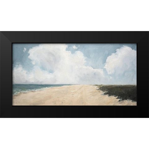Beach Stroll Black Modern Wood Framed Art Print by Parsons, Marian
