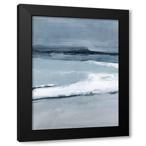 Sea Lines I Black Modern Wood Framed Art Print by Barnes, Victoria