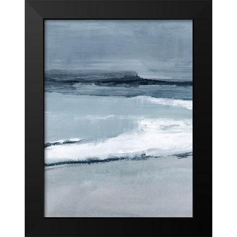 Sea Lines I Black Modern Wood Framed Art Print by Barnes, Victoria