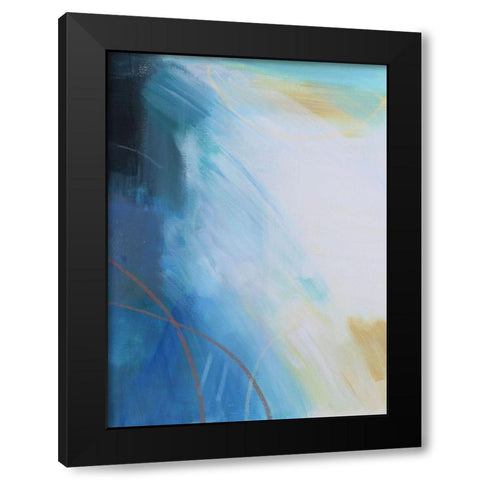 Blue Wash I Black Modern Wood Framed Art Print with Double Matting by Jerry, Alison