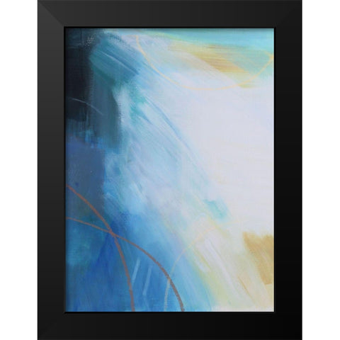 Blue Wash I Black Modern Wood Framed Art Print by Jerry, Alison