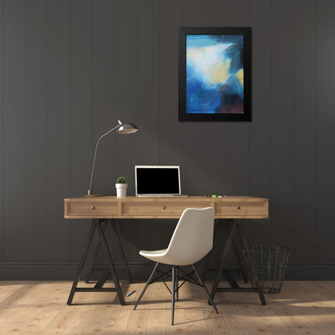 Blue Wash II Black Modern Wood Framed Art Print by Jerry, Alison