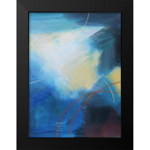 Blue Wash II Black Modern Wood Framed Art Print by Jerry, Alison