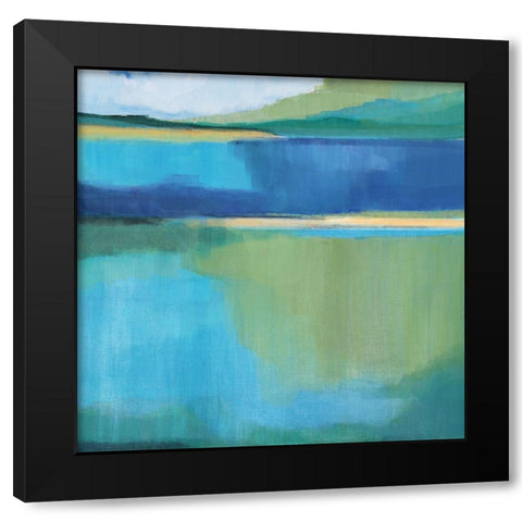 Lagoon I Black Modern Wood Framed Art Print by Jerry, Alison