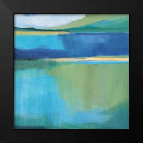 Lagoon I Black Modern Wood Framed Art Print by Jerry, Alison