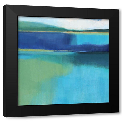 Lagoon II Black Modern Wood Framed Art Print by Jerry, Alison