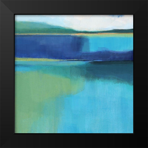 Lagoon II Black Modern Wood Framed Art Print by Jerry, Alison