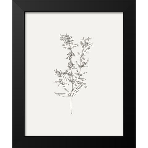 Wild Foliage Sketch I Black Modern Wood Framed Art Print by Borges, Victoria