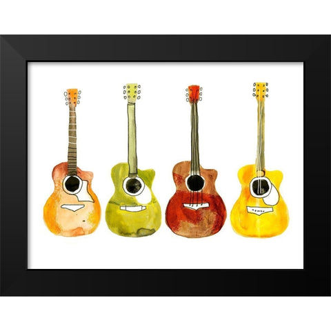 String Band II Black Modern Wood Framed Art Print by Warren, Annie