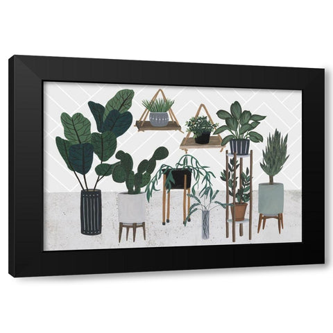 Family Portrait I Black Modern Wood Framed Art Print with Double Matting by Wang, Melissa
