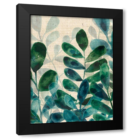 Verdant Sophistication I Black Modern Wood Framed Art Print by Vess, June Erica