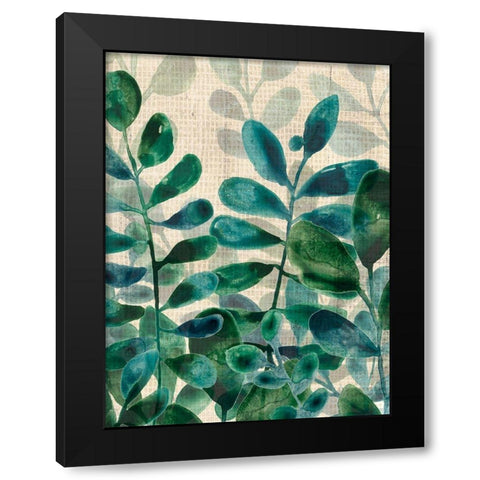 Verdant Sophistication III Black Modern Wood Framed Art Print by Vess, June Erica