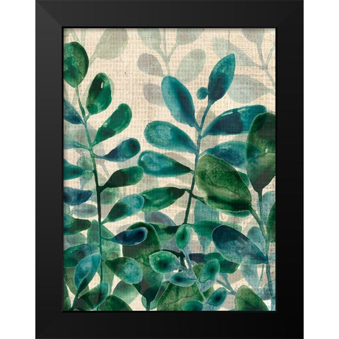 Verdant Sophistication III Black Modern Wood Framed Art Print by Vess, June Erica