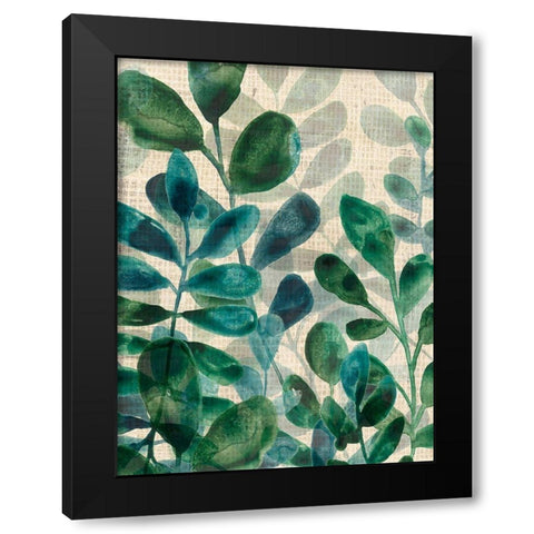 Verdant Sophistication IV Black Modern Wood Framed Art Print by Vess, June Erica
