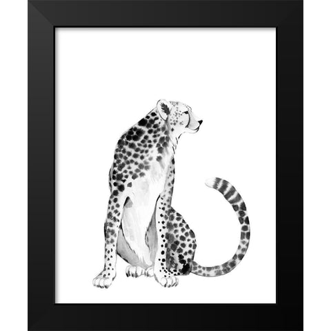 Chrome Cheetah I Black Modern Wood Framed Art Print by Popp, Grace