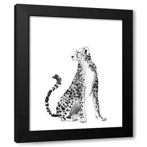 Chrome Cheetah II Black Modern Wood Framed Art Print by Popp, Grace
