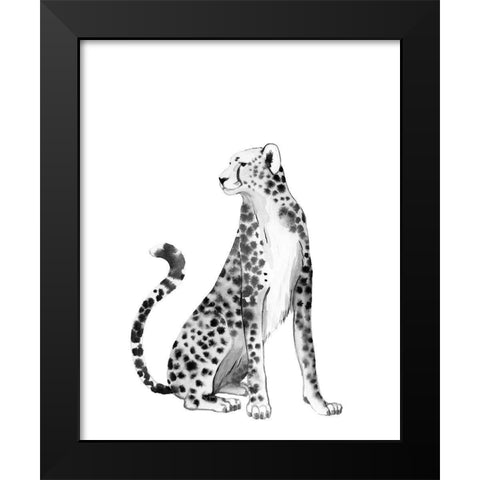 Chrome Cheetah II Black Modern Wood Framed Art Print by Popp, Grace