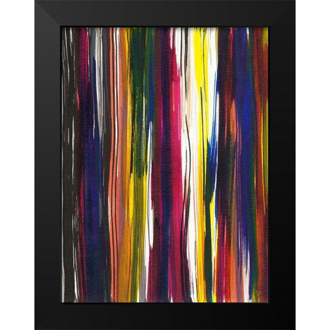 Painterly I Black Modern Wood Framed Art Print by Fuchs, Jodi