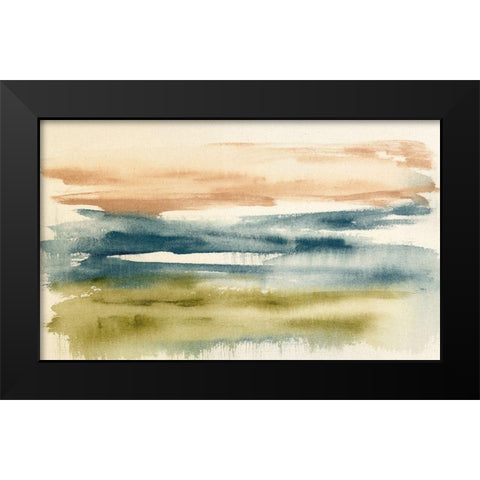 Blended Horizon I Black Modern Wood Framed Art Print by Goldberger, Jennifer