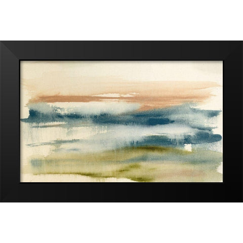 Blended Horizon II Black Modern Wood Framed Art Print by Goldberger, Jennifer