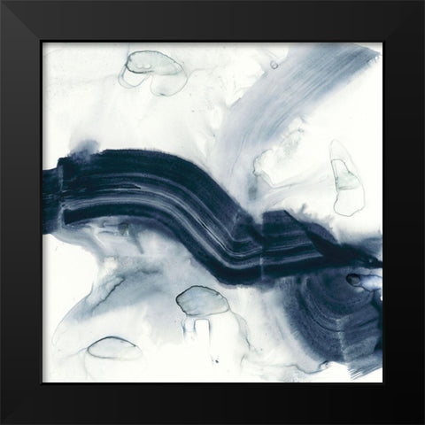 Ribbon Horizon I Black Modern Wood Framed Art Print by Goldberger, Jennifer