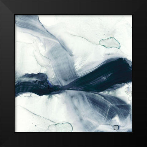 Ribbon Horizon II Black Modern Wood Framed Art Print by Goldberger, Jennifer