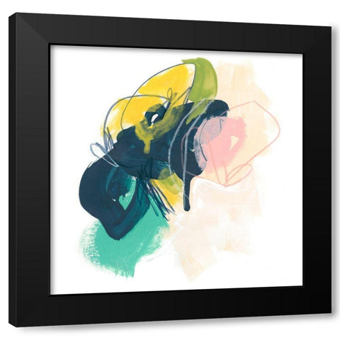 Mariposa Sketch II Black Modern Wood Framed Art Print by Vess, June Erica