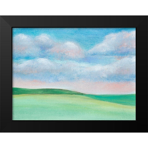 Soft Sky I Black Modern Wood Framed Art Print by Moore, Regina