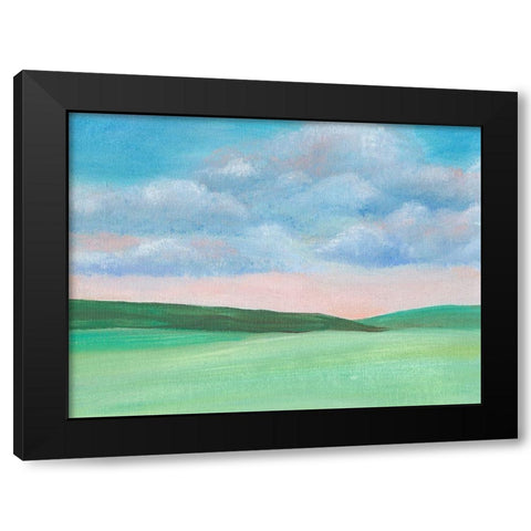 Soft Sky II Black Modern Wood Framed Art Print by Moore, Regina