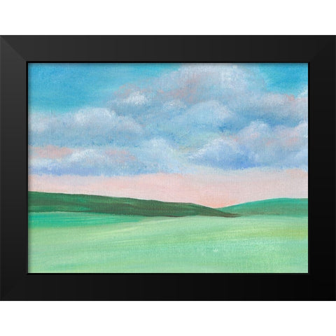 Soft Sky II Black Modern Wood Framed Art Print by Moore, Regina