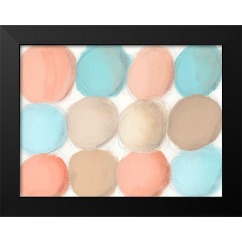 Tranquil Spheres II Black Modern Wood Framed Art Print by Moore, Regina
