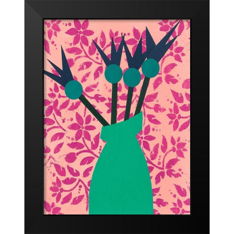 Graphic Vase I Black Modern Wood Framed Art Print by Moore, Regina