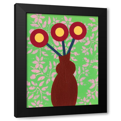 Graphic Vase III Black Modern Wood Framed Art Print by Moore, Regina