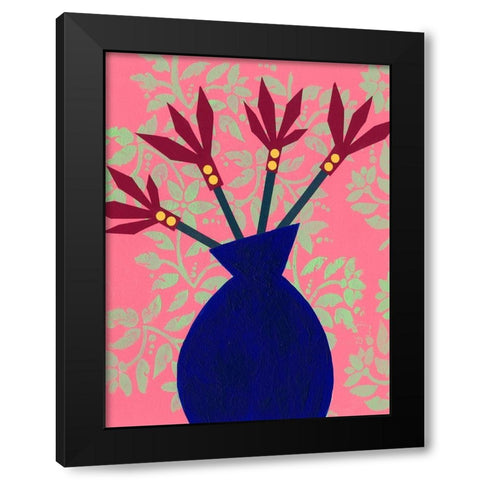 Graphic Vase IV Black Modern Wood Framed Art Print with Double Matting by Moore, Regina