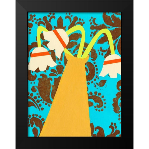Graphic Vase V Black Modern Wood Framed Art Print by Moore, Regina