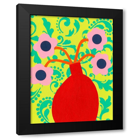 Graphic Vase VI Black Modern Wood Framed Art Print by Moore, Regina