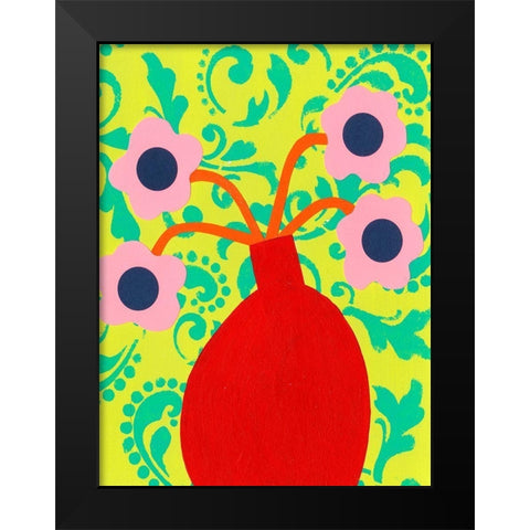Graphic Vase VI Black Modern Wood Framed Art Print by Moore, Regina