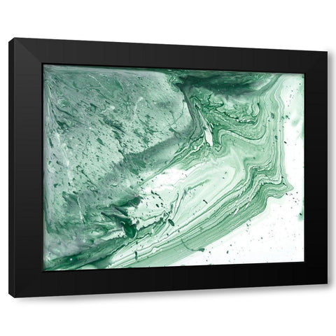 Marbled Malachite I Black Modern Wood Framed Art Print by Studio W