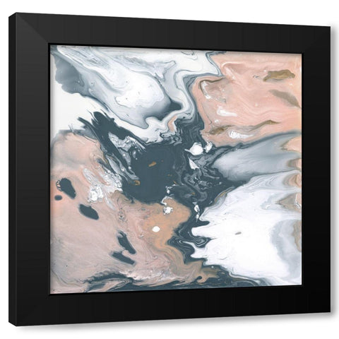 Pastel Illusion IV Black Modern Wood Framed Art Print by Studio W
